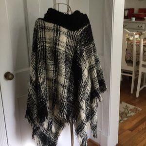 Cowl neck poncho